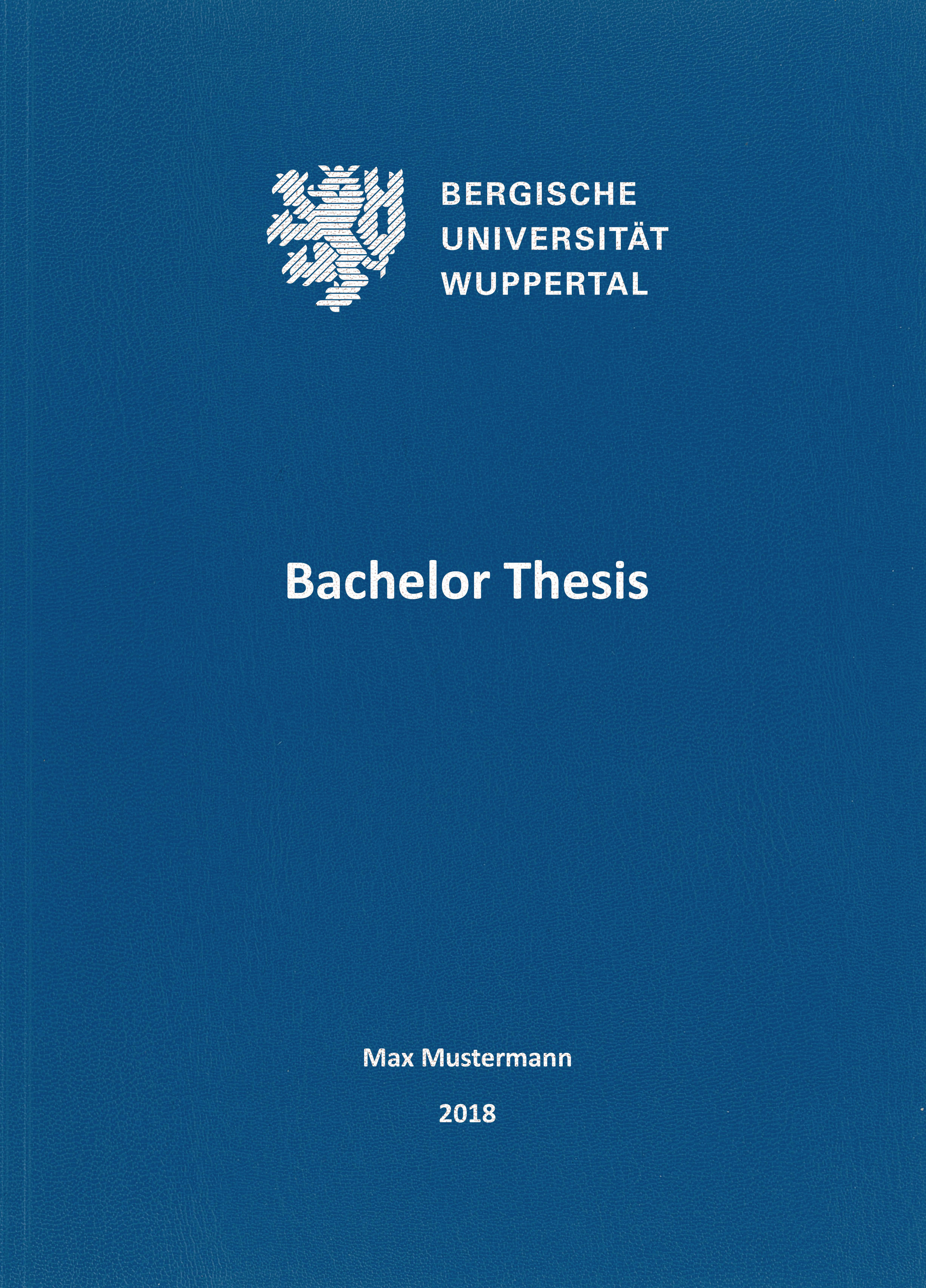 bachelor thesis deckblatt uni wuppertal